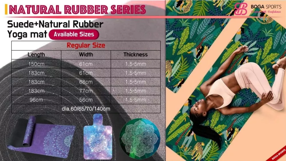 Suede Rubber Yoga Mat