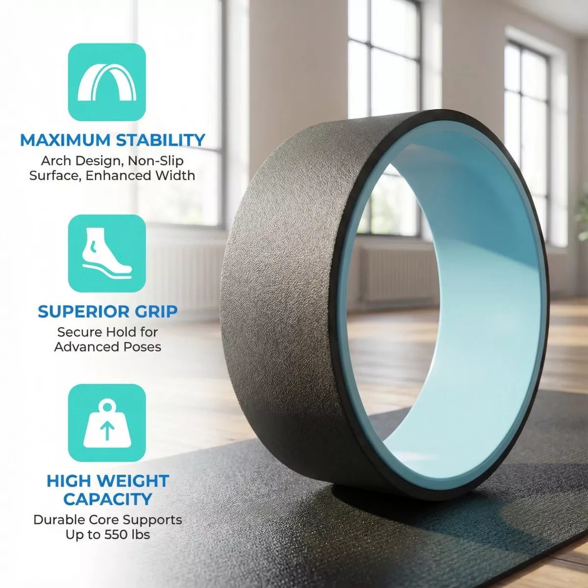 3-Pack Yoga Wheel Set